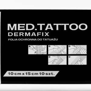 MED.TATTOO DERMAFIX 10cm* 15cm 10szt folia ochronna do tatuażu